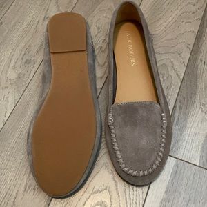 Jack Rogers grey suede Millie Moccasin sz 9.5